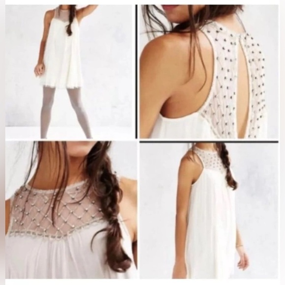 Urban Outfitters KB Glynda Beaded Trapeze Dress Small - Picture 6 of 10